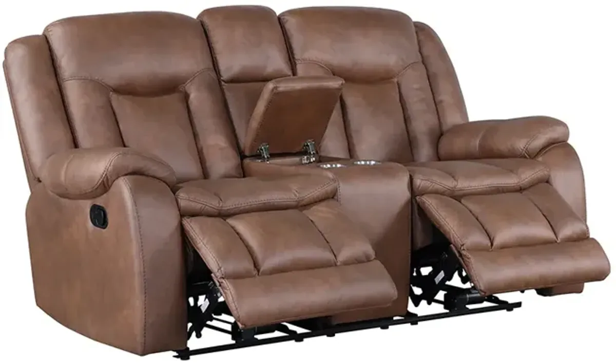 Morello Manual Reclining Loveseat with Console