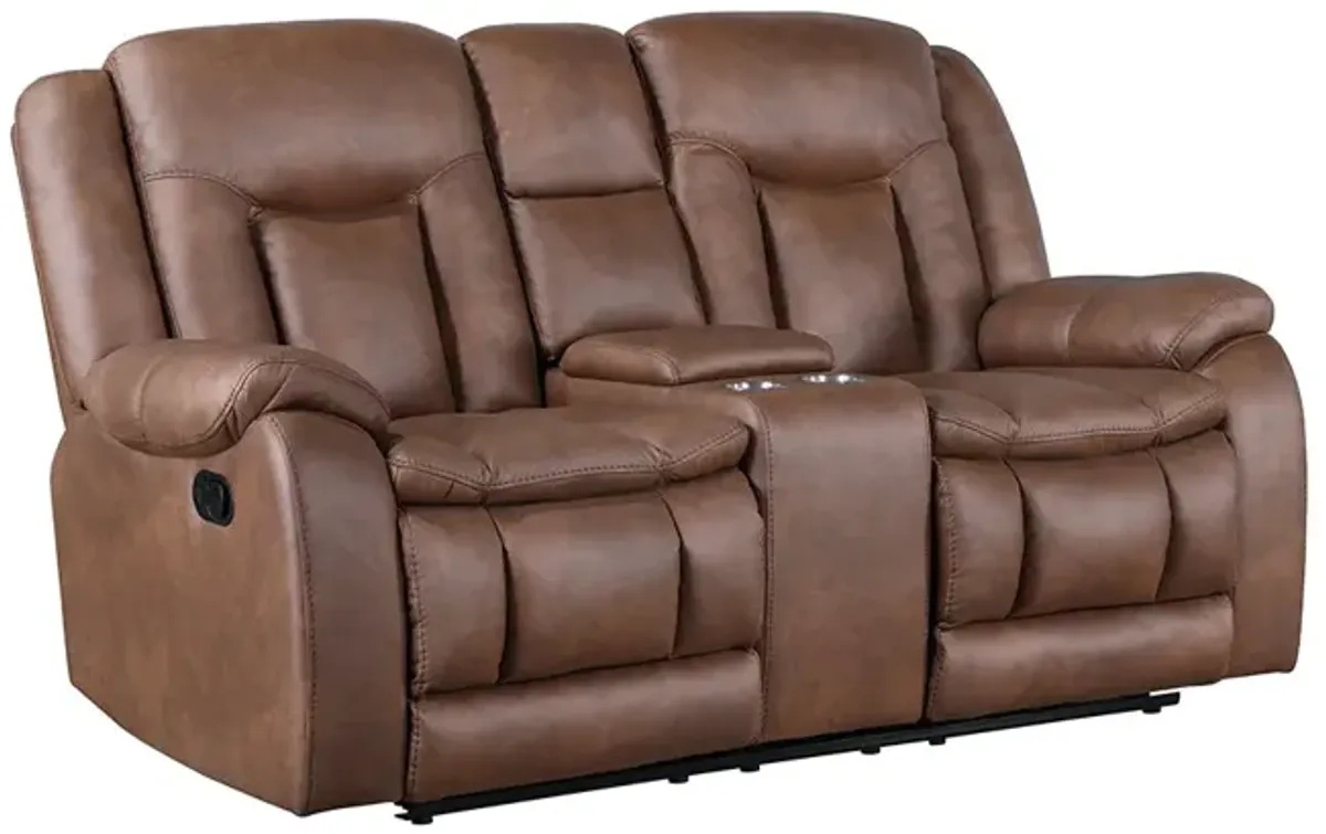 Morello Manual Reclining Loveseat with Console