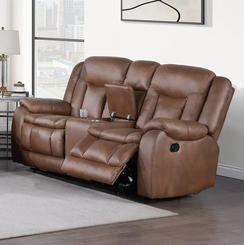 Morello Manual Reclining Loveseat with Console