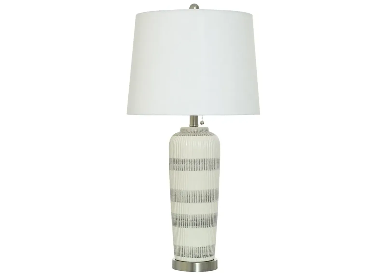 Gray Ivory Ceramic Table Lamp