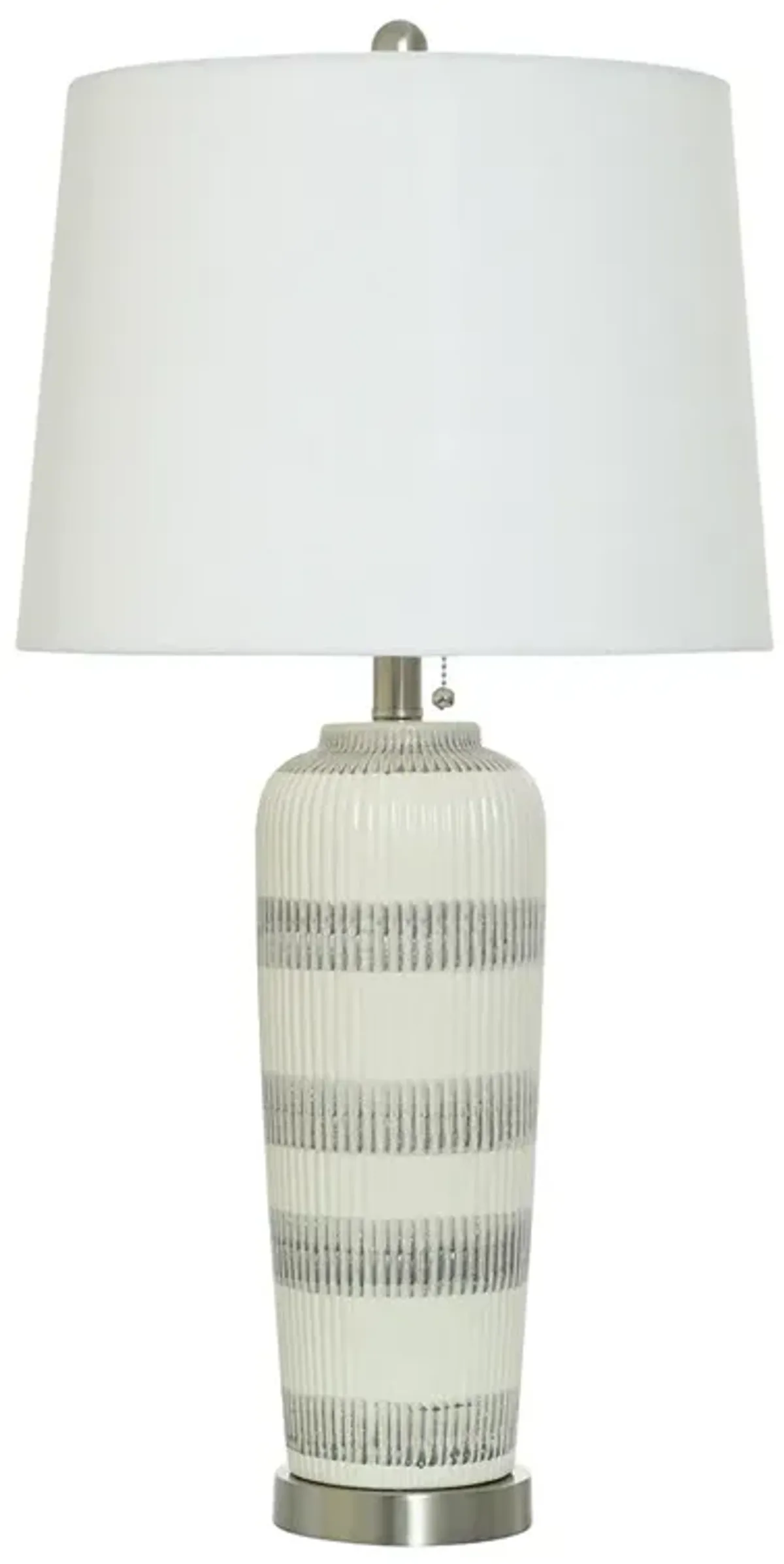 Gray Ivory Ceramic Table Lamp