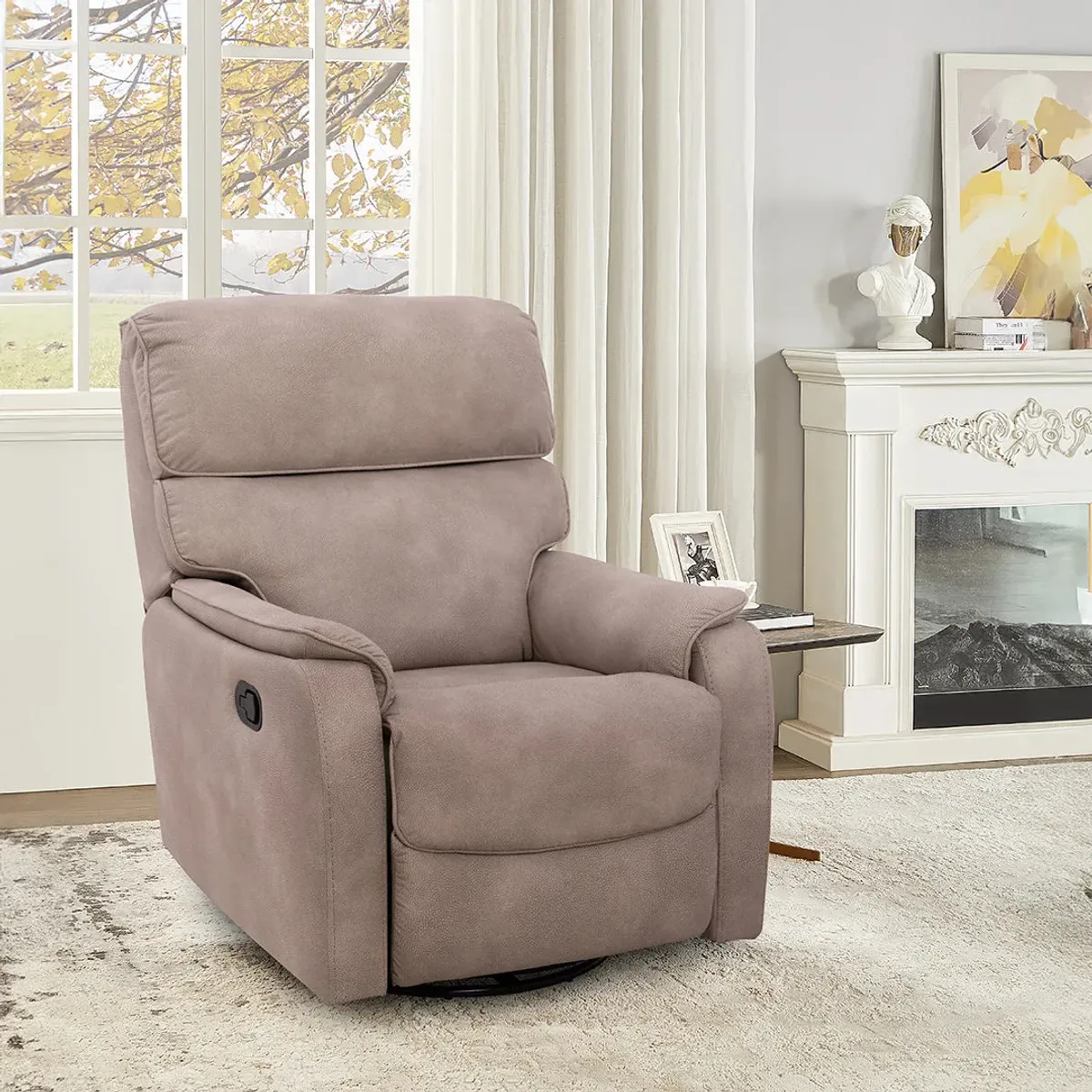 Latte Aspen Swivel Recliner