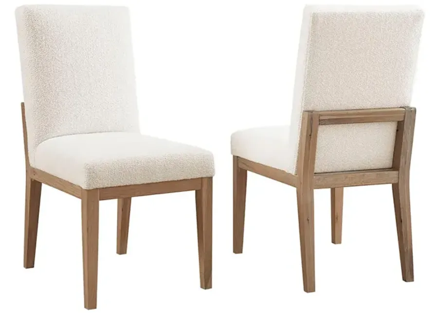 Bleached White Dovetail Upholstered Side Chair