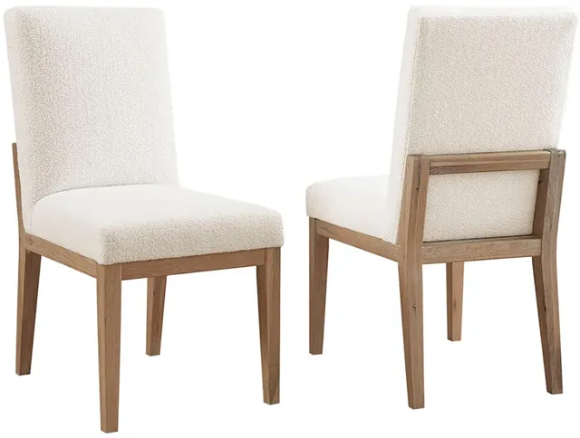 Bleached White Dovetail Upholstered Side Chair