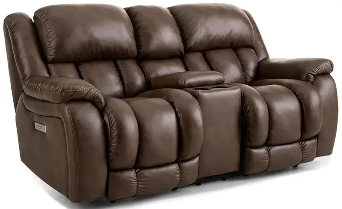 Mocha Drifter Zero Gravity Reclining Loveseat with Console