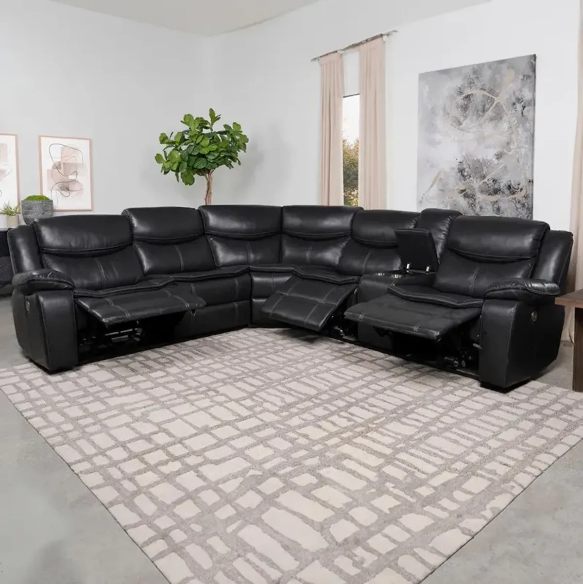 Charcoal Sycamore Power Reclining Sectional