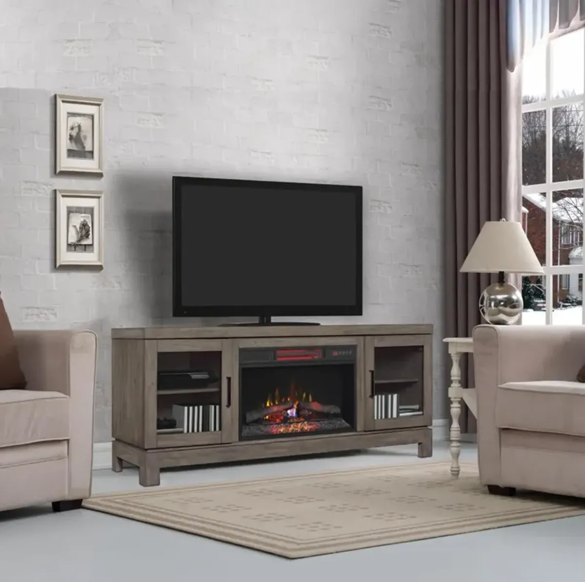 Berkeley TV Stand with Fireplace