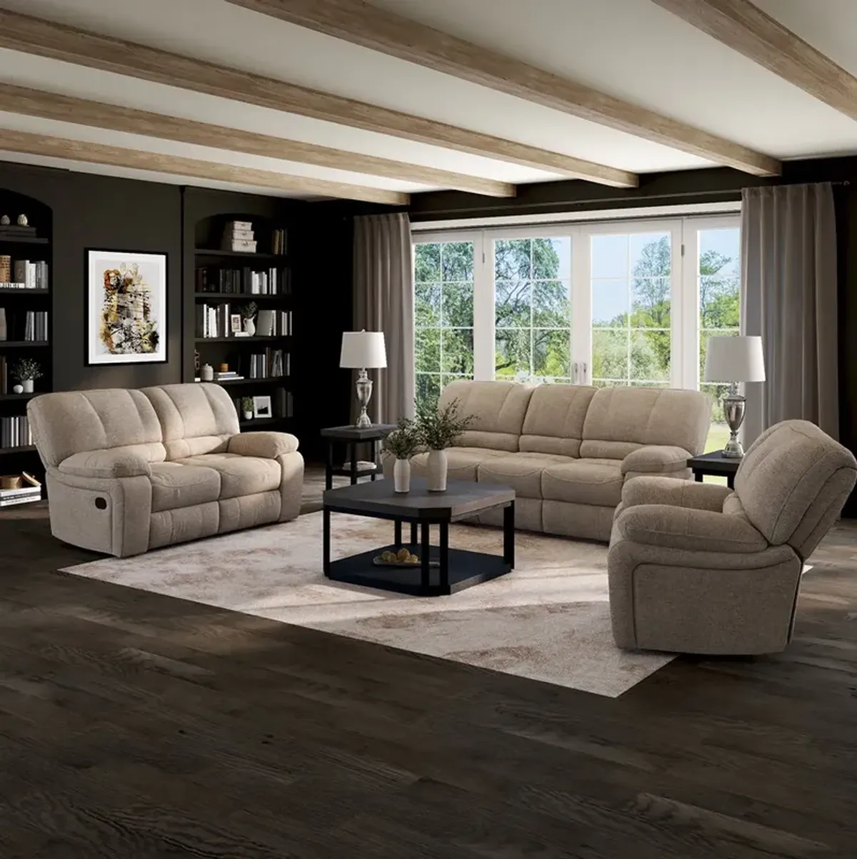 Tobacco Kayce Manual Reclining Sofa