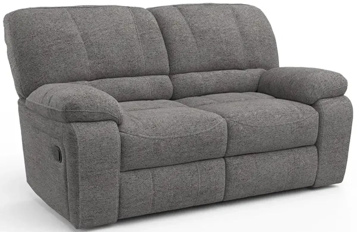 Charcoal Kayce Manual Reclining Loveseat