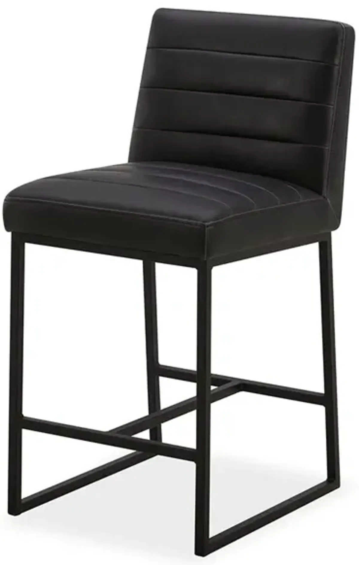 Counter Height Wax Black Stool