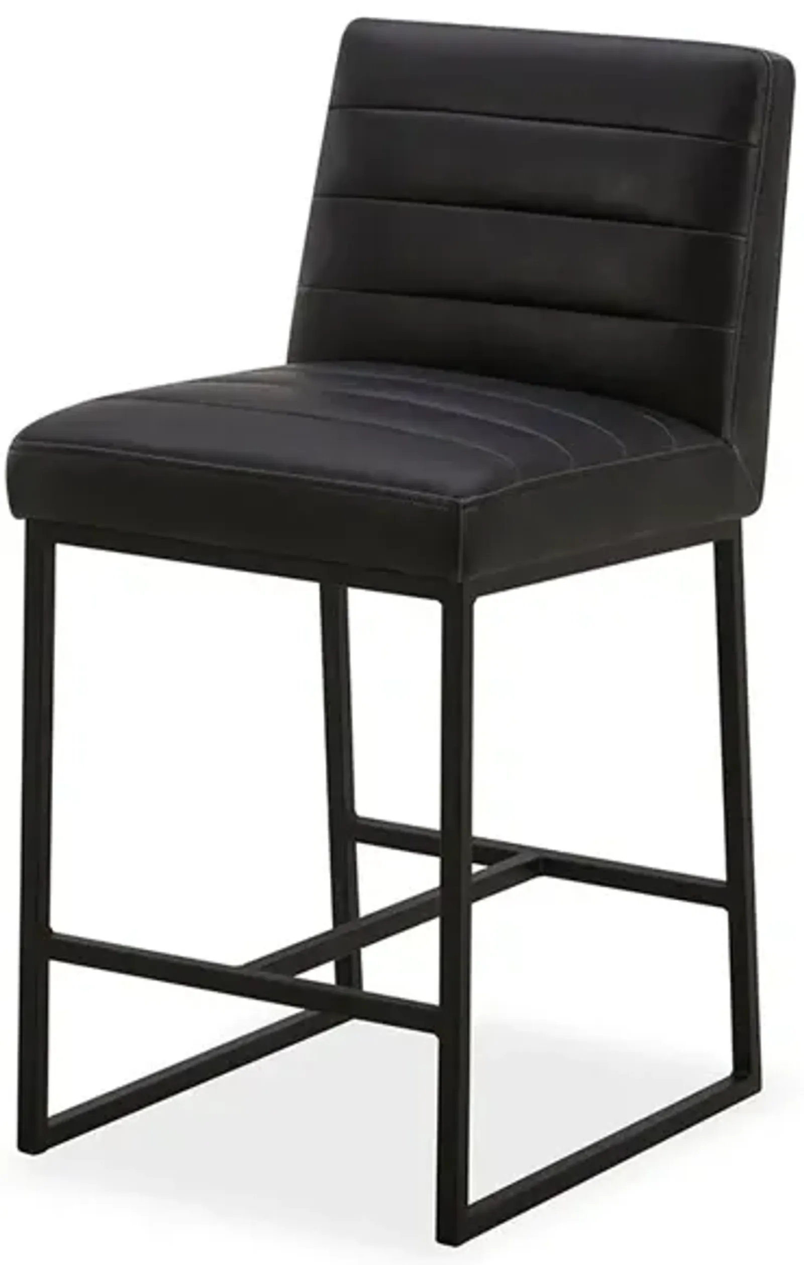 Counter Height Wax Black Stool