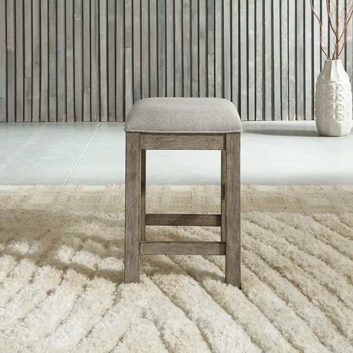 Skyview Lodge Upholstered Stool