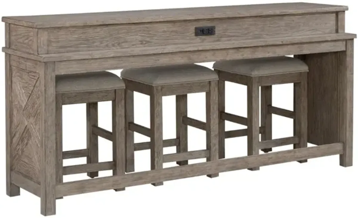 Skyview Lodge Console Table with Stools