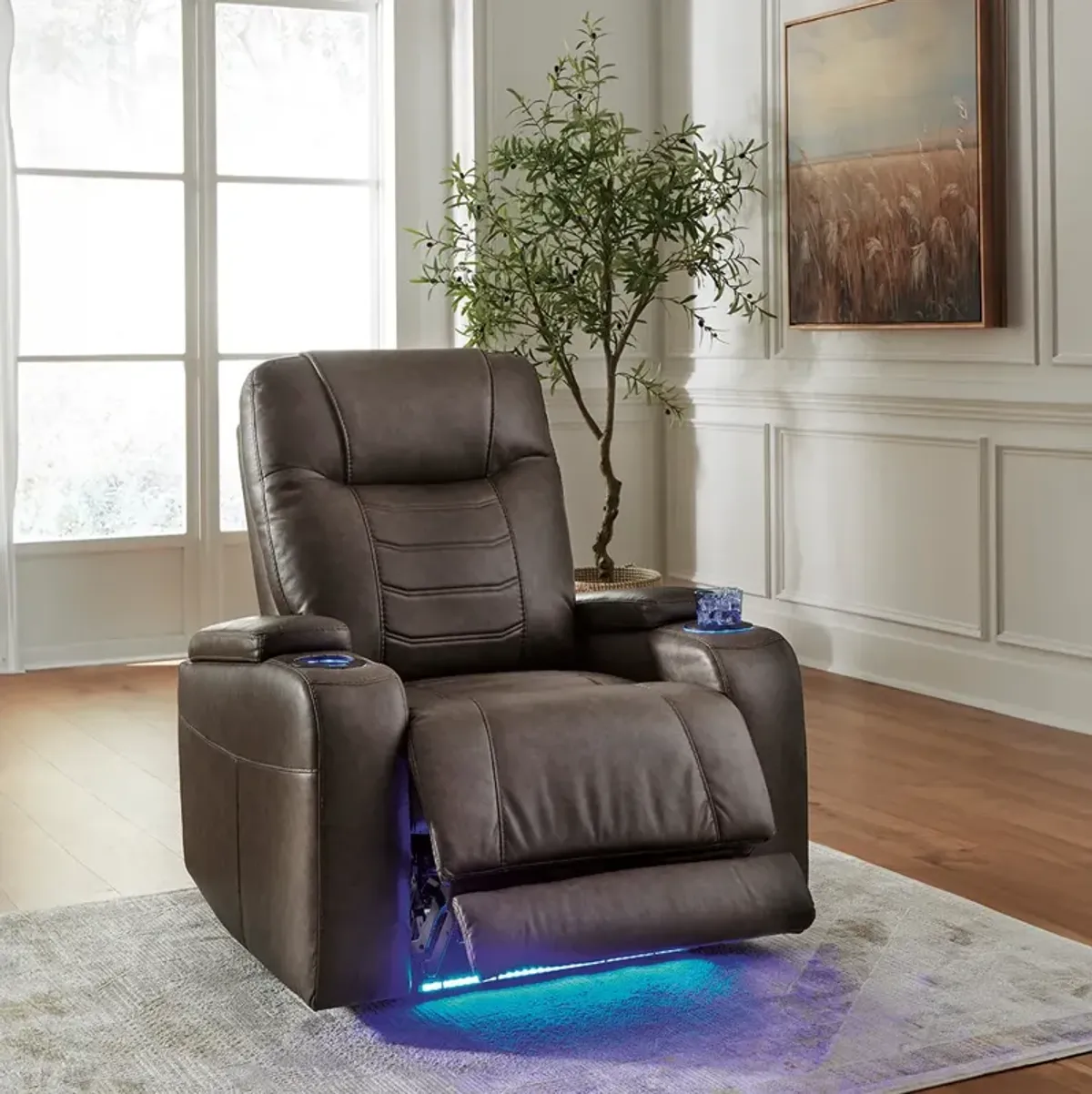 Slate Schooner Rocks Power Recliner