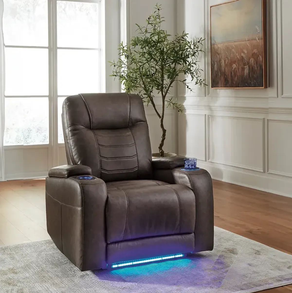 Slate Schooner Rocks Power Recliner