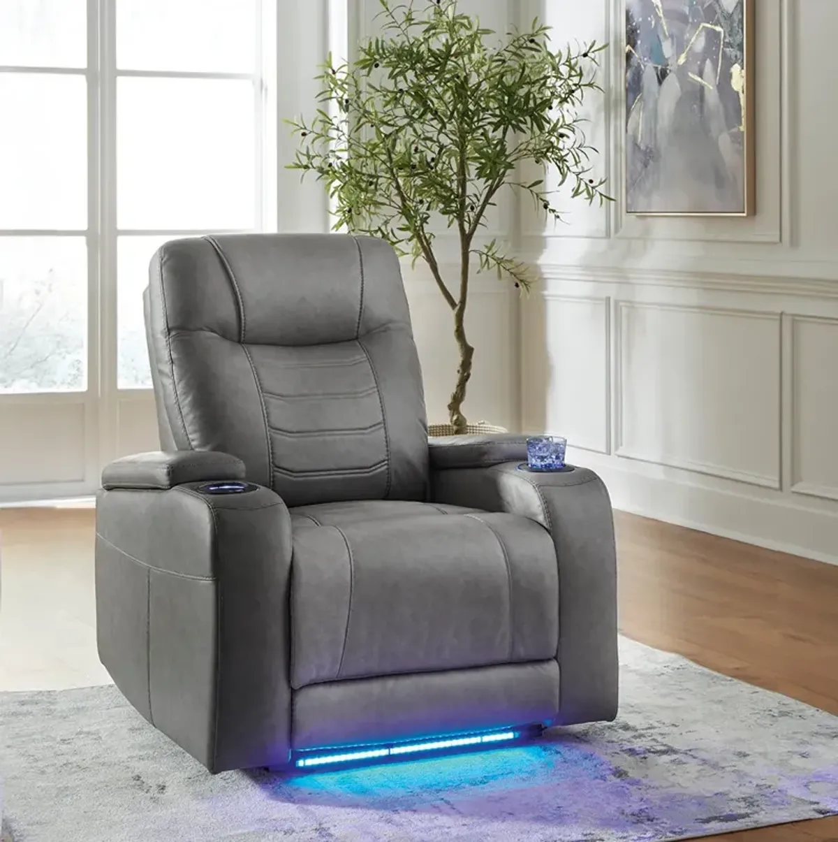 Slate Schooner Rocks Power Recliner