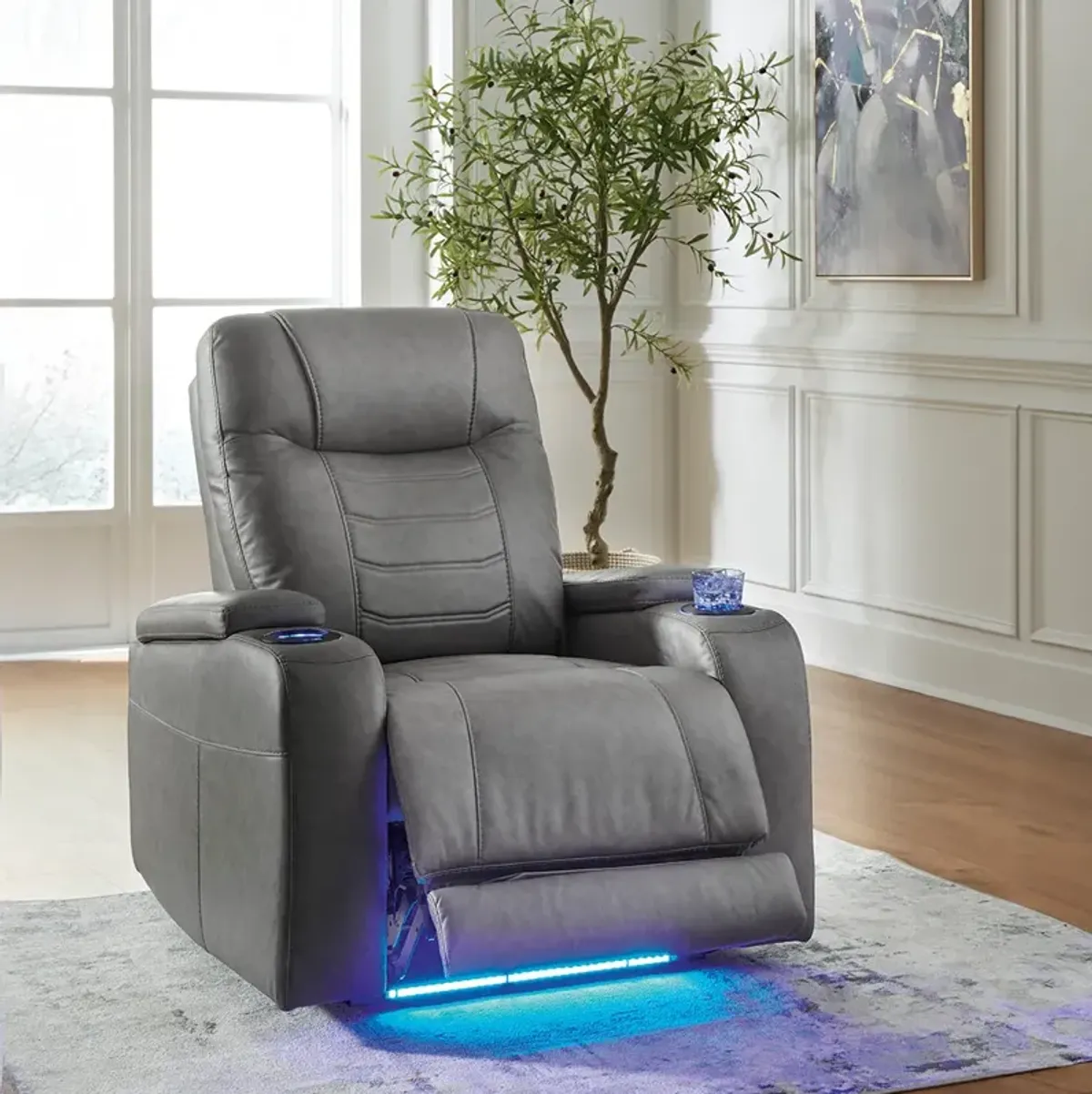 Slate Schooner Rocks Power Recliner