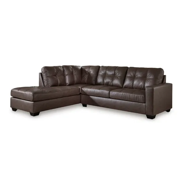 Brown Barlin Mills Sectional with Left Chaise
