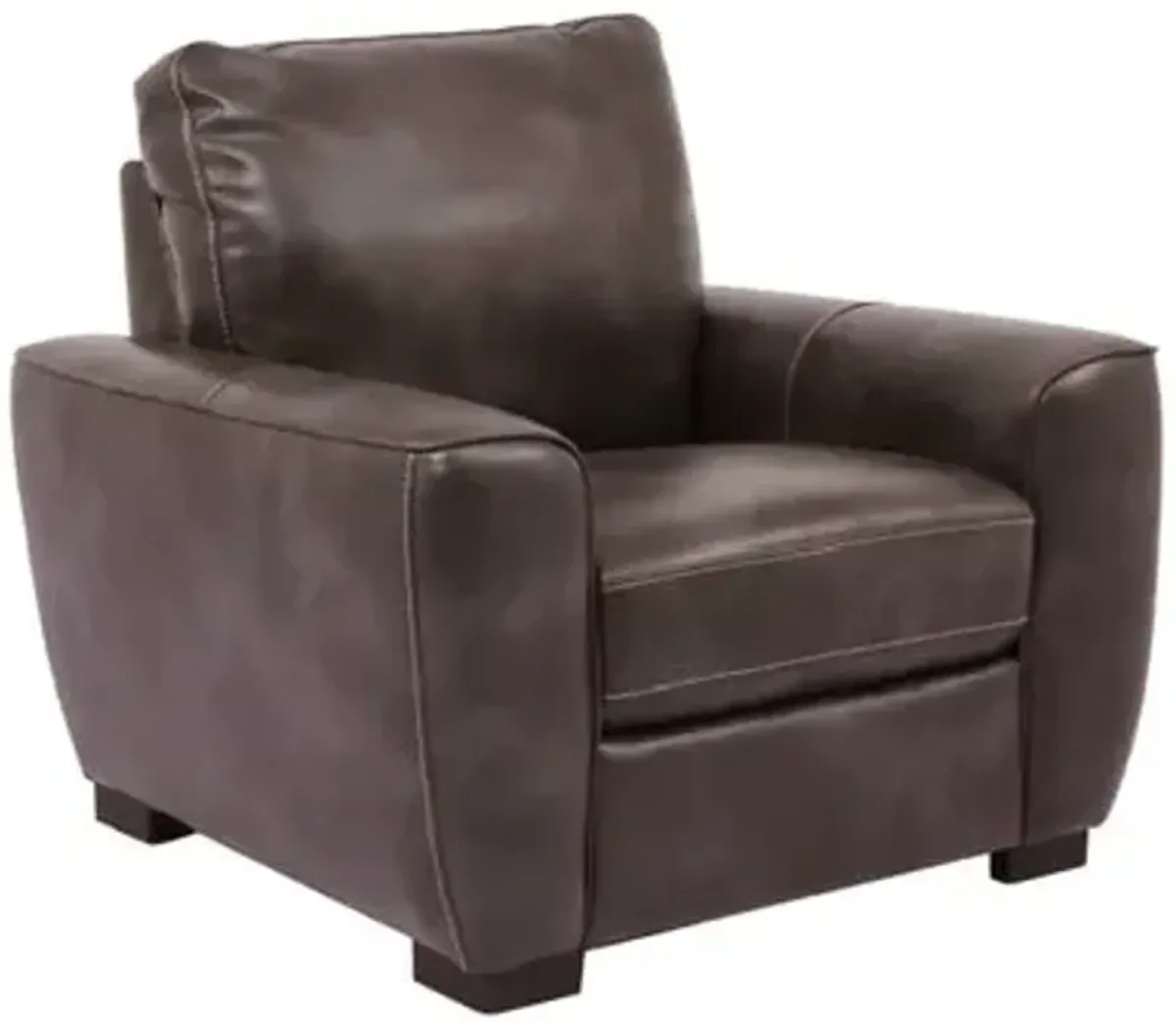 Dark Brown Evan Leather Sofa and Chair