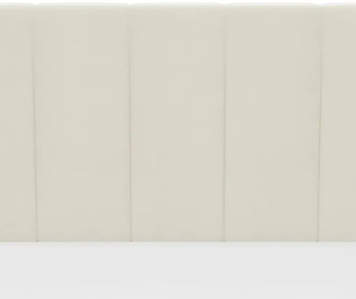 White Channel Upholstered Bed - Queen