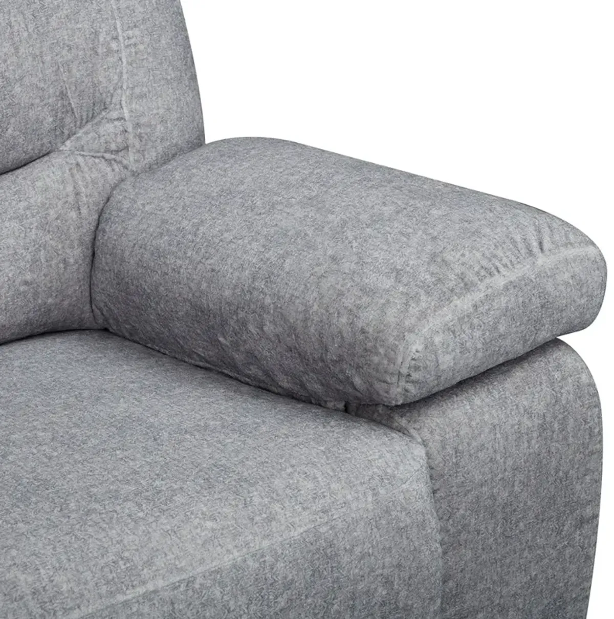 Grey Preston Power Reclining Loveseat with Console