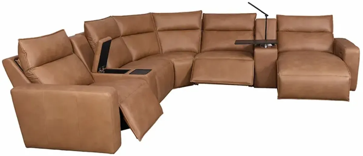 Sectional with Left Chaise Tahoe Power Reclining Sectional with Chaise - Brown