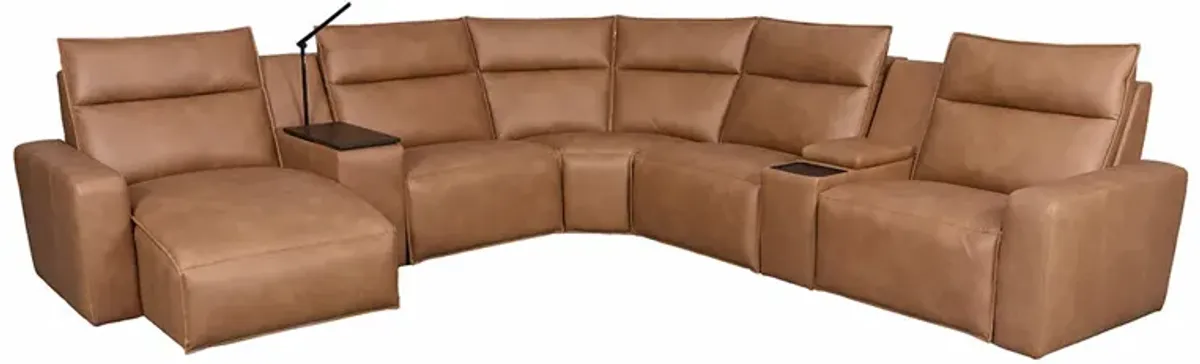Sectional with Left Chaise Tahoe Power Reclining Sectional with Chaise - Brown