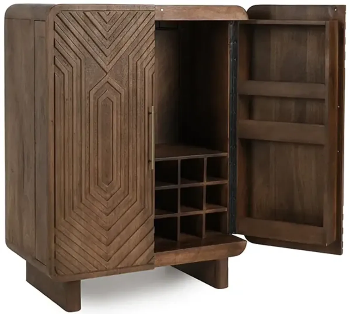 Holmes Mango Wood Artisan Bar Cabinet