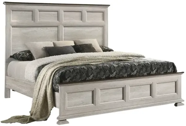 King / White Wellington Bed