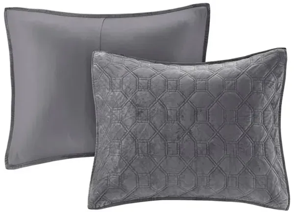 Full / Queen Harper Gray Coverlet Set
