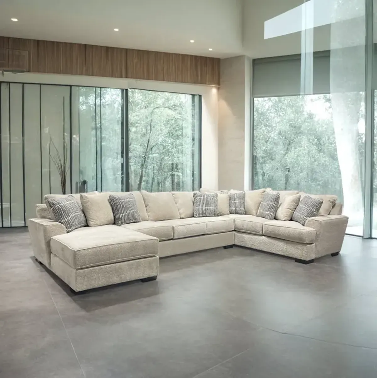 Sectional with Ottoman Serendipity Sectional with Left Chaise