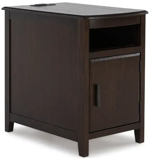 Dark Brown Devonsted Power Chairside Table
