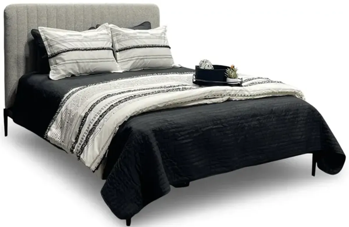 Gray / Full Mira Upholstered Bed