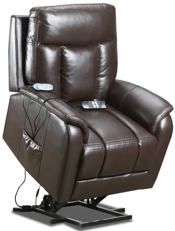 Brown Jamey Power Lift Recliner