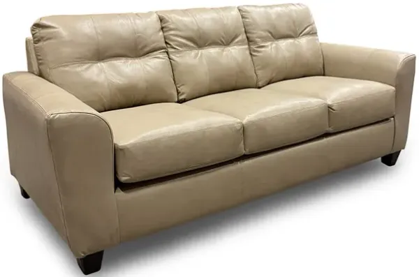Beige Denton Leather Sofa