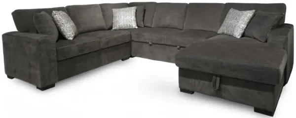 Sectional with Right Chaise Lucy Pop Up Sectional with Storage Chaise