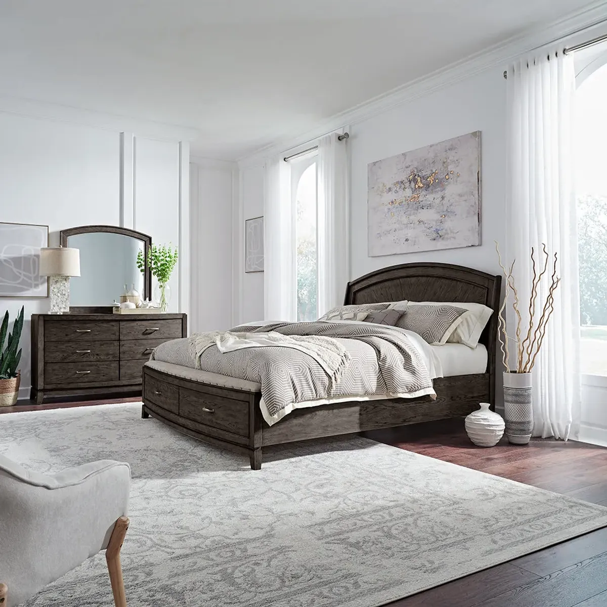 King / Brown Avalon Bedroom Group