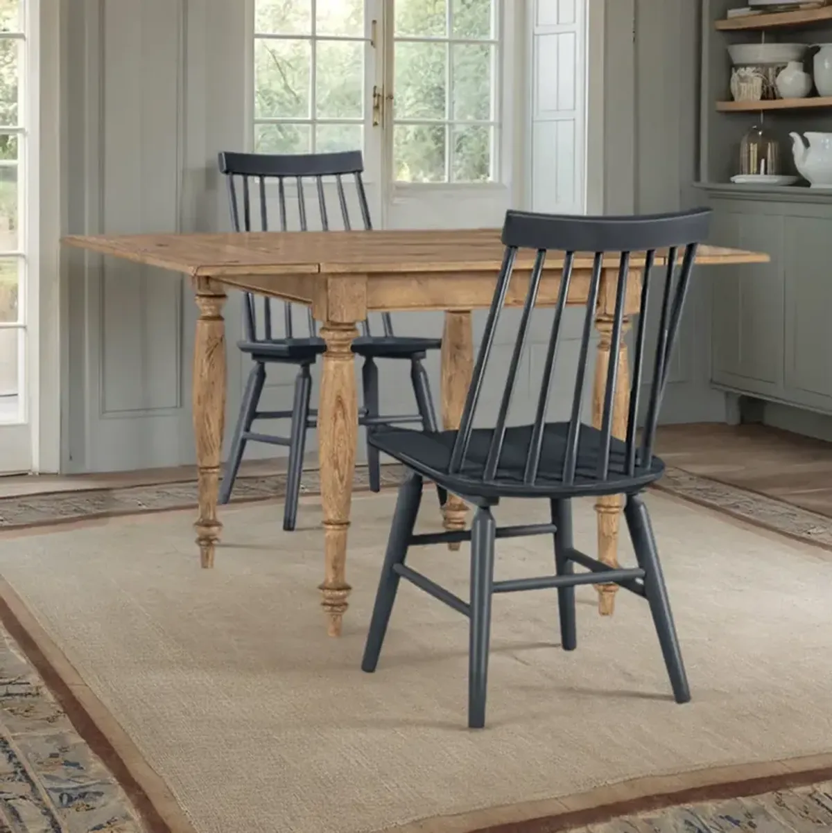 White Windsor Retreat Drop Leaf Dining Set