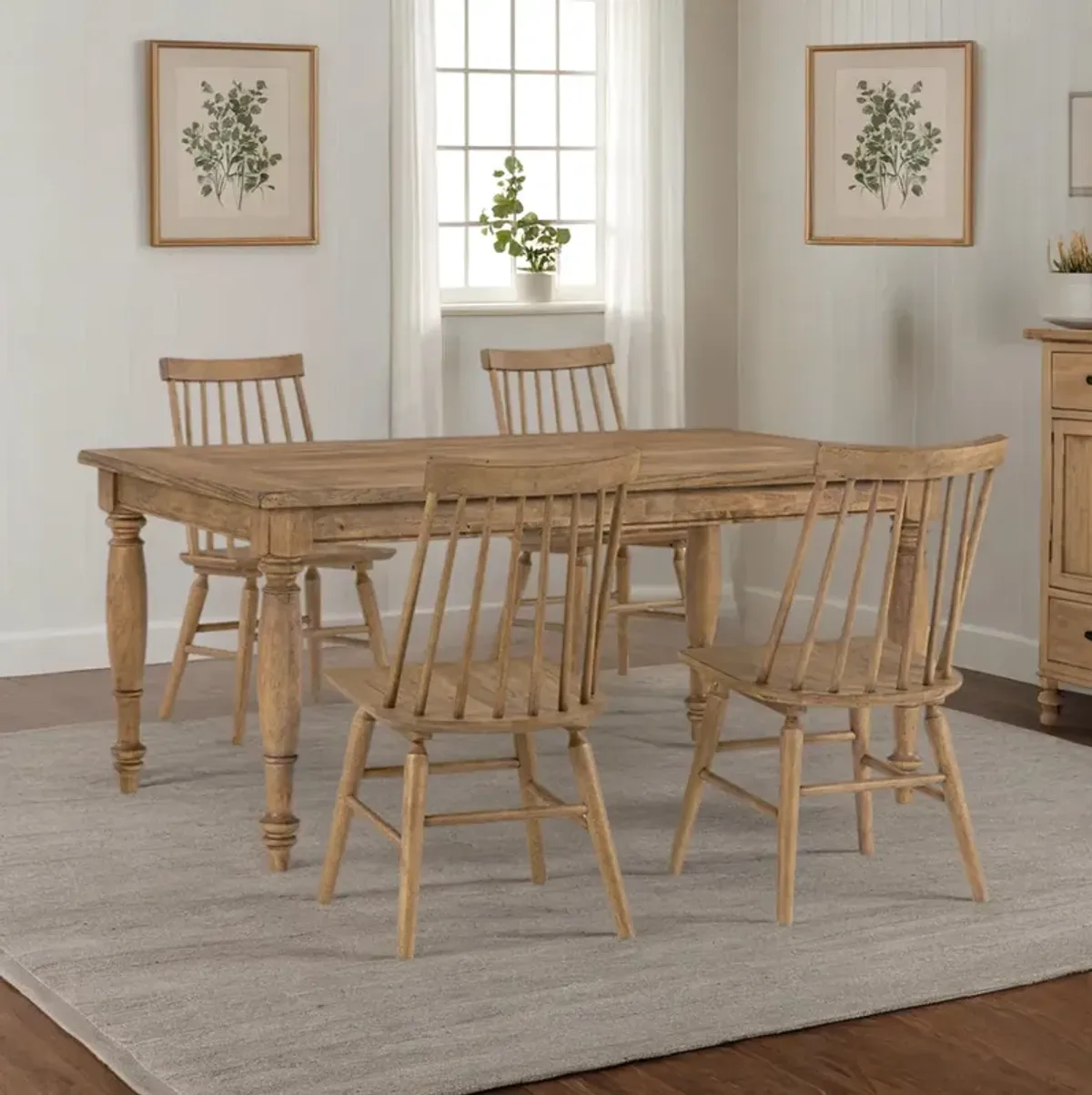 White Windsor Retreat Dining Set