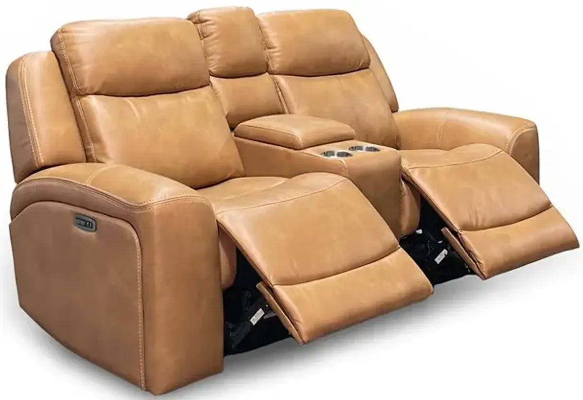 Reno Power Reclining Loveseat with Console