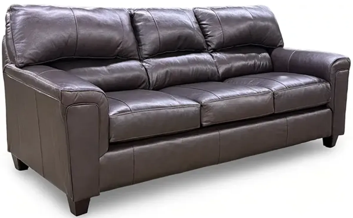Brown Lacey Leather Sofa