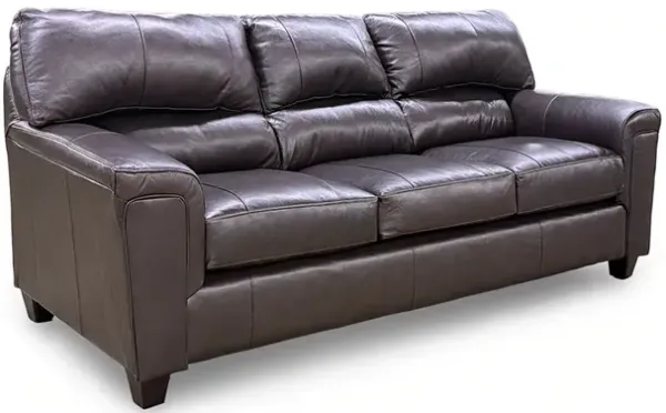 Brown Lacey Leather Sofa