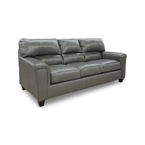 Gray Lacey Leather Sofa