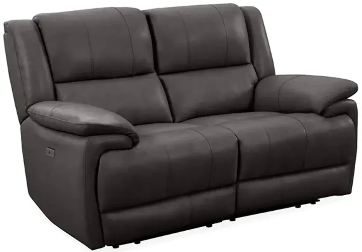 Madrid Leather Power Reclining Loveseat