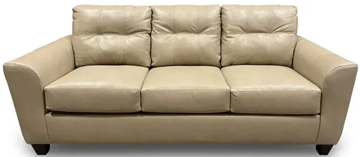 Beige Denton Leather Sofa