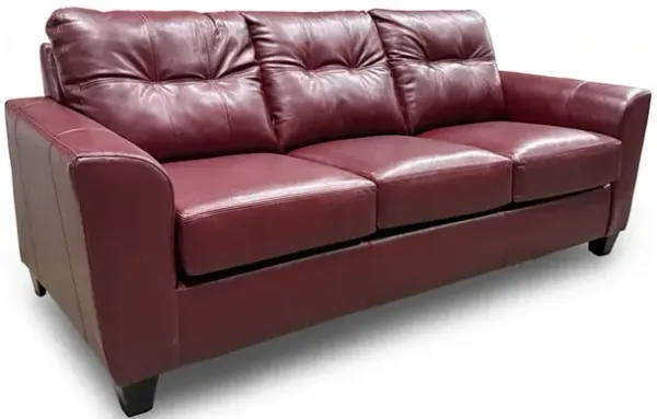 Red Denton Leather Sofa
