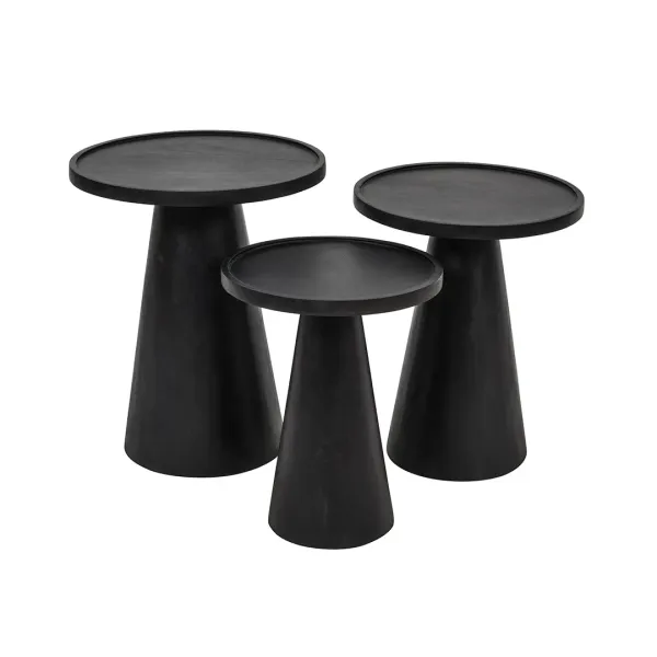 Black Knox Accent Tables (Set of 3)