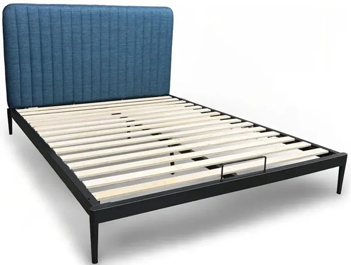 Blue / King Mira Upholstered Bed