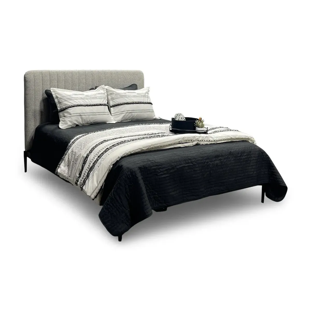 Gray / Full Mira Upholstered Bed