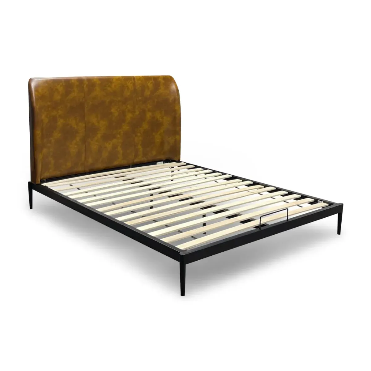 Brown / Twin Zara Upholstered Bed